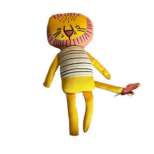 Crescent Enterprise Co. Vintage Look Plush Lion Doll Figure  9 1/2"